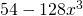 54-128x^3