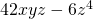 42xyz - 6z^4