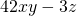 42xy - 3z