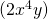 (2x^4y)