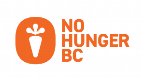 A logo with a large orange and white carrot beside the words "No Hunger BC."