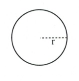 Circle with radius r.