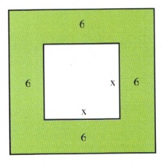 A smaller square with area x^2 within a larger square with area (x+12)^2