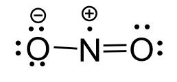 left O has 3 lone pairs and one bond pair with N, right O has two lone pairs and two bond pairs with N