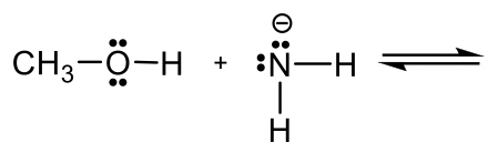 CH3-O (has two lone pairs) -H + N (has 2 lone pairs and a negative charge) H2 =