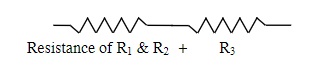 Mix of a parallel resistor and a single resistor joined together