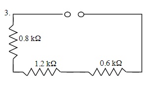 Solve the resistors of 0.8 kΩ, 1.2 kΩ, and 0.6 kΩ