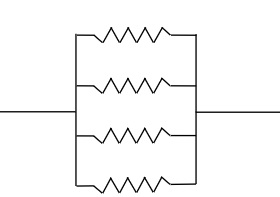 resistors that are combined in parallel is that the cross sectional area of the resistor is increased