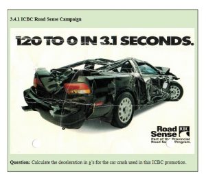 ICBC Road Sense poster of a mangled car