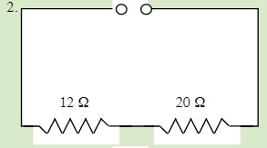 Total resistance of 12 Ω and 20 Ω