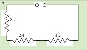 Total resistance of 8.2, 2.4 and 4.2