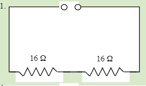Total resistance of 16 Ω and 16 Ω