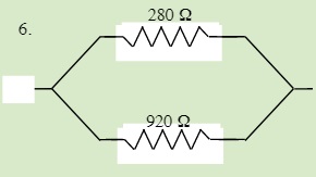 Total resistance of each circuit at 280 Ω and 920 Ω