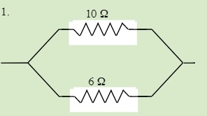 Total resistance of each circuit at 10Ω and 6 Ω