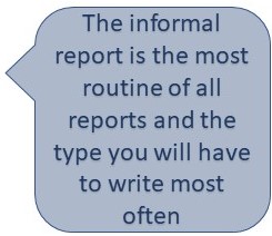 which aspect of writing business reports relates