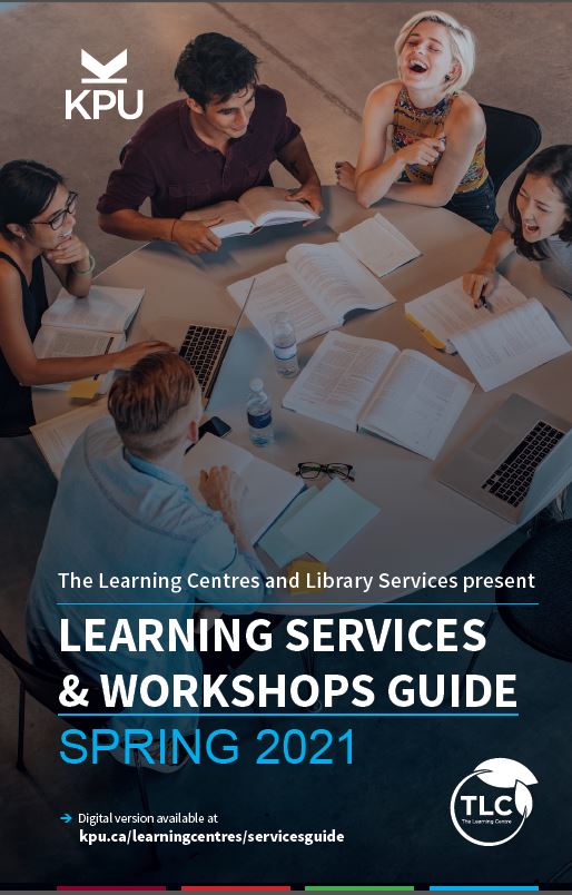 Cover image for Learning Centres Services and Workshop Guide Spring 2021
