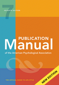 Book cover of APA Publication Manual.