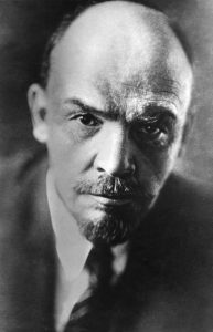 A photograph of Vladimir Lenin, Russian Marxist theorist.