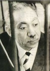 A photograph of Sayyid Qutb, Egyptian theorist.