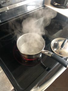 Boiling water