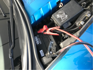 Jumper cables attached