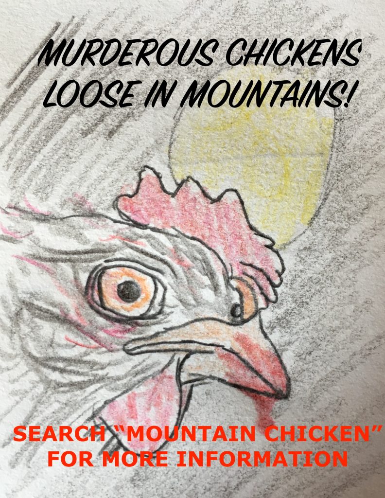 Murderous chicken loose in the mountains