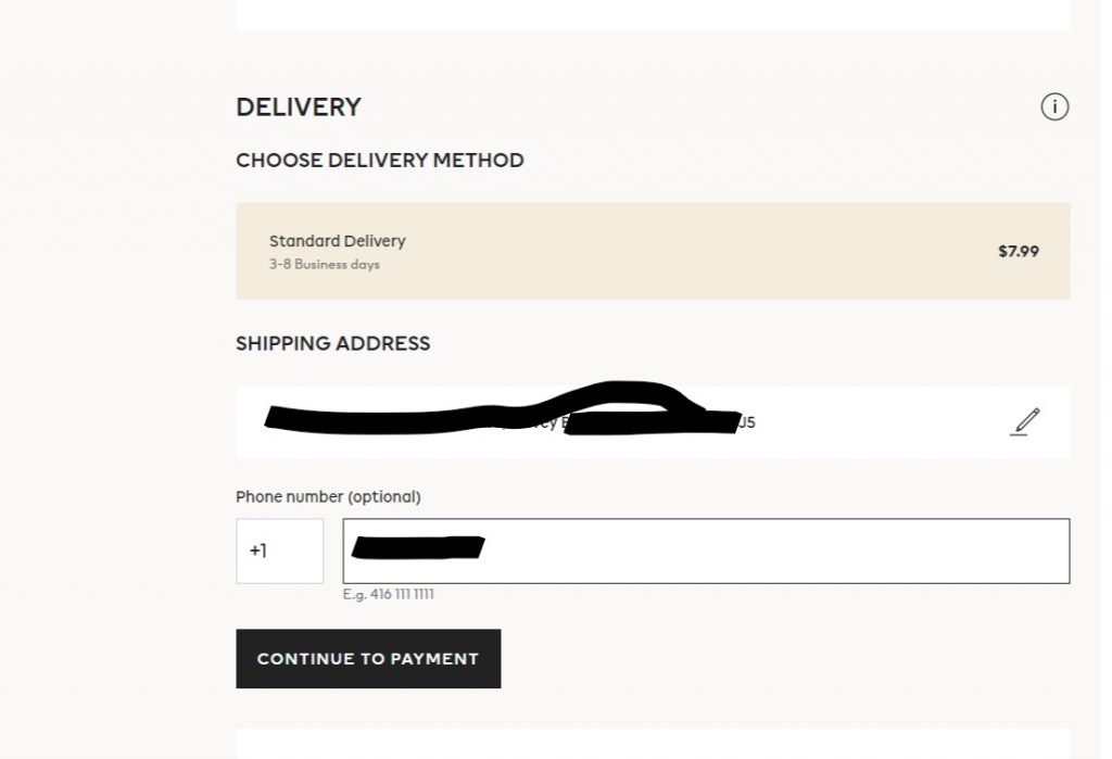 Select delivery method