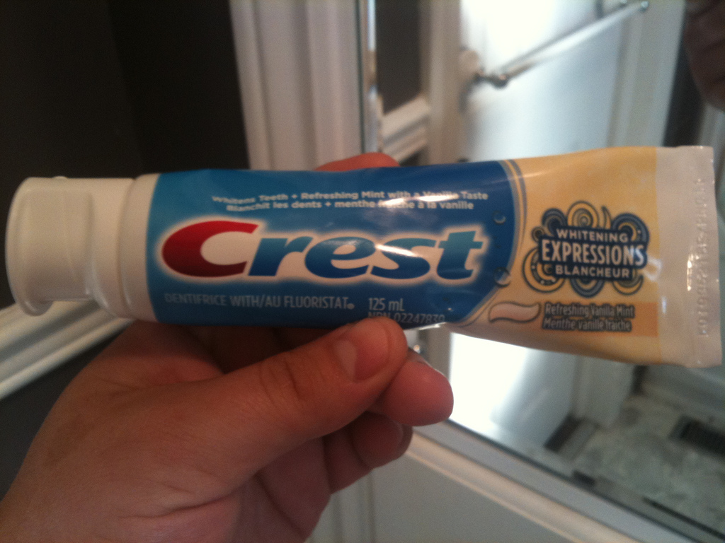 Crest toothpaste.
