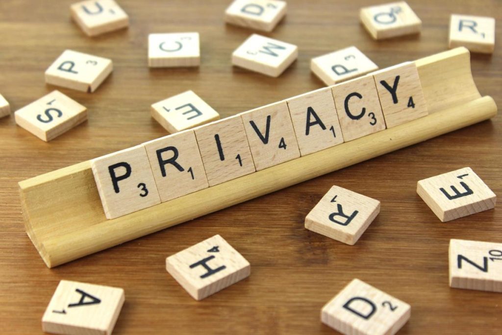 An image with the word privacy
