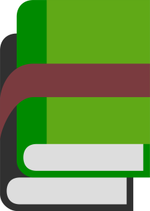 An image of two books, one green and the other brown