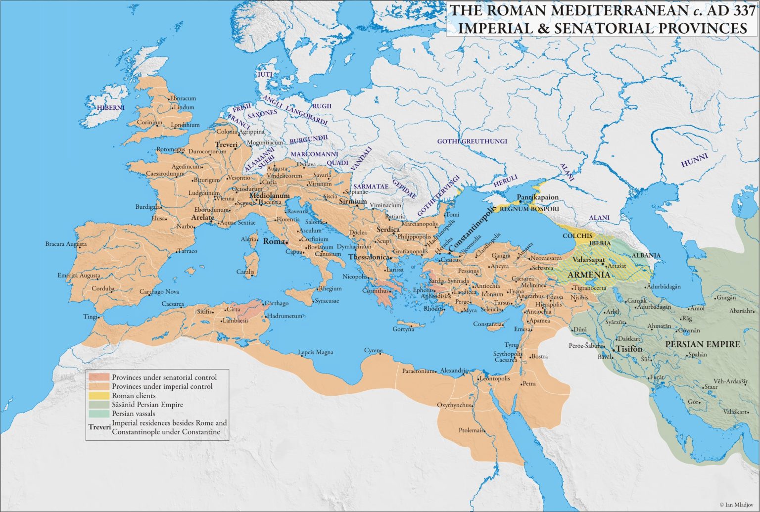 Administrative Divisions of the Roman Empire c. 14 CE (map) – The ...