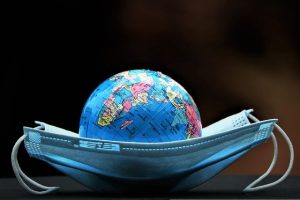 Earth covered in a mask