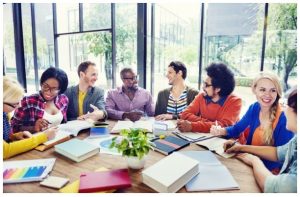 A young team in discussions
