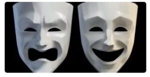 Happy and sad masks