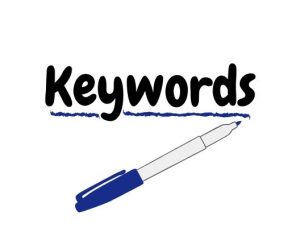 Felt marker underlines the word "Keywords"