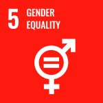 Graphic icon of SDG 5 Gender Equality.