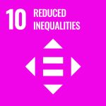 Graphic icon for SDG 10 Reduced Inequalities.