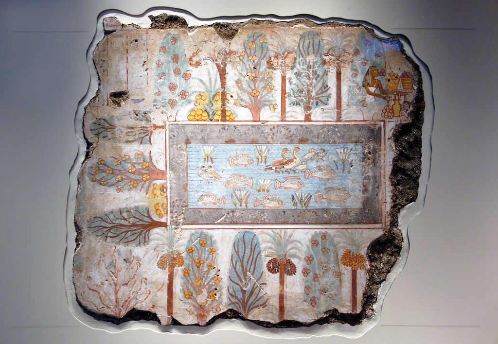Image of tomb painting of Nebamun's Pool, British Museum